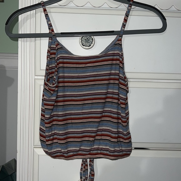 Blue and red top from American Eagle. bottom is tied - Picture 2 of 4